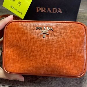 Papaya Prada Camera bag with full set.